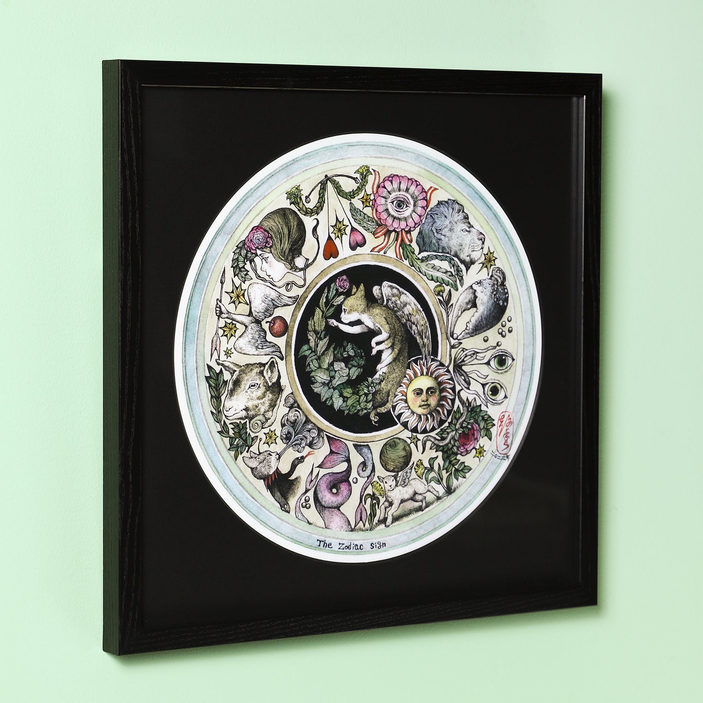 【額装】複製画 星座 The Zodiac Sign