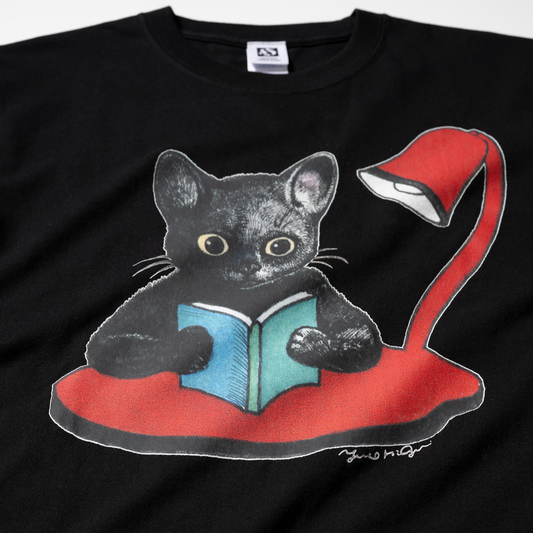 角川ホラー文庫30周年×ヒグチユウコ Tシャツ 夜の読書(ブラック)