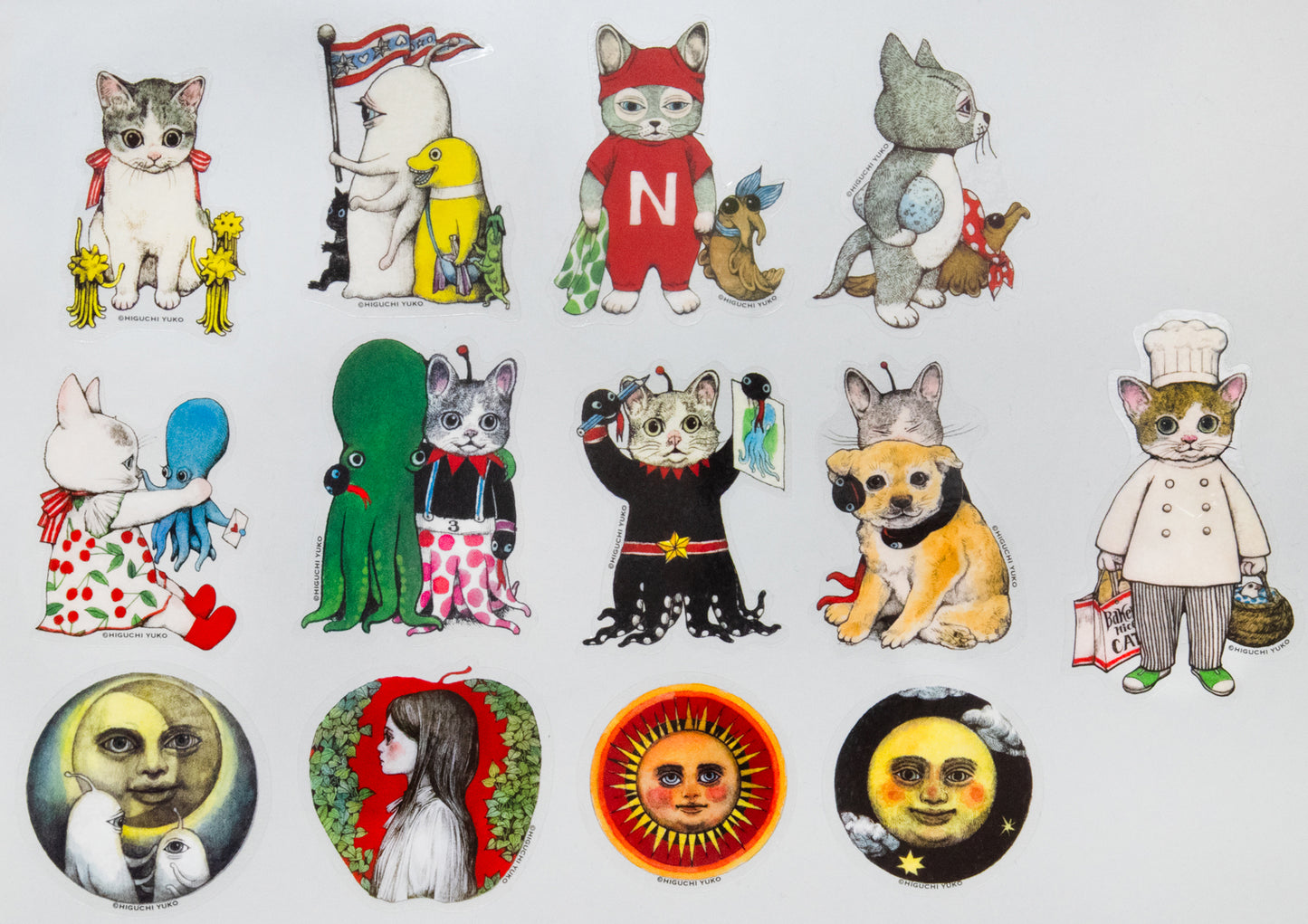 Sticker Otsukisama to Hitotsume-chantachi