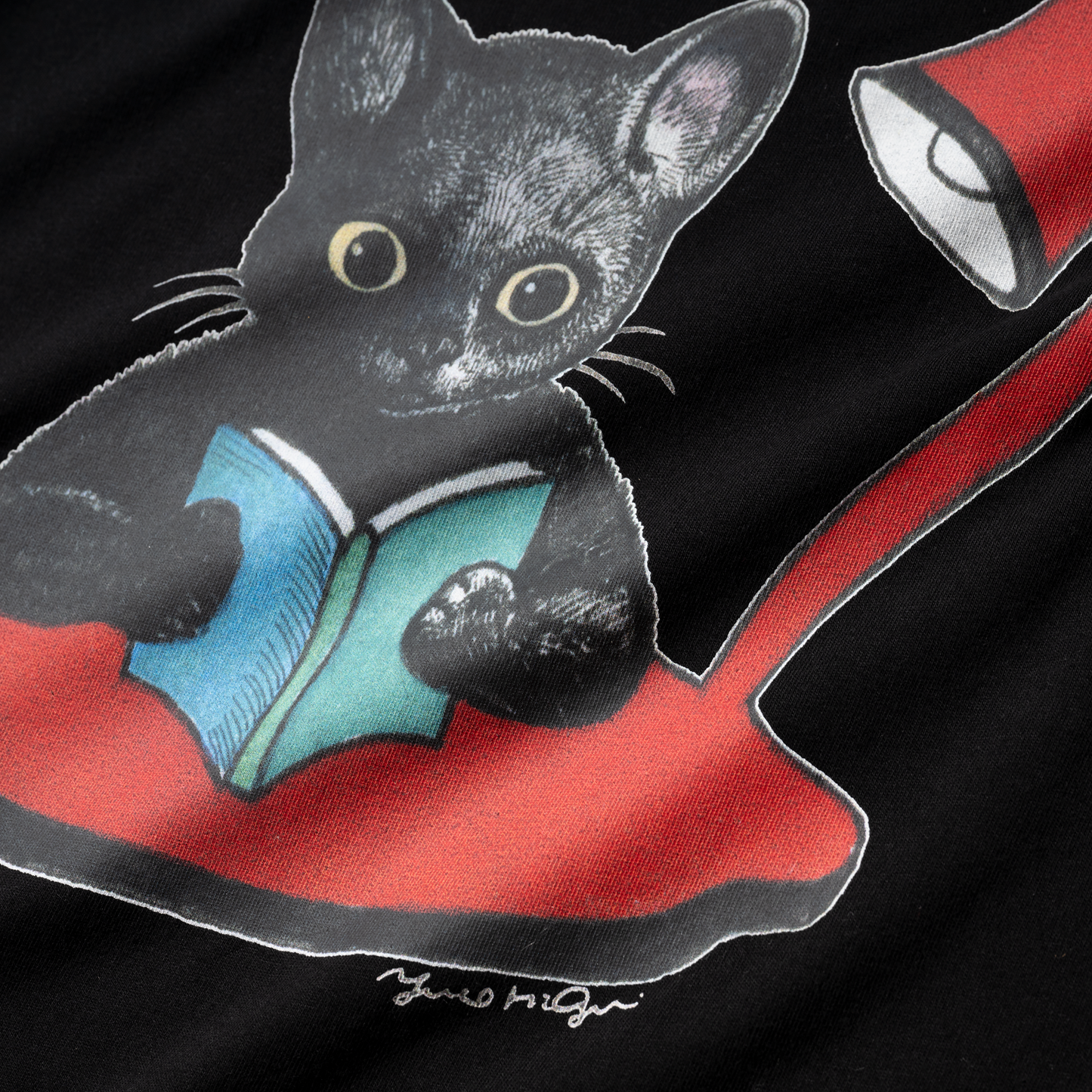 角川ホラー文庫30周年×ヒグチユウコ Tシャツ 夜の読書(ブラック)