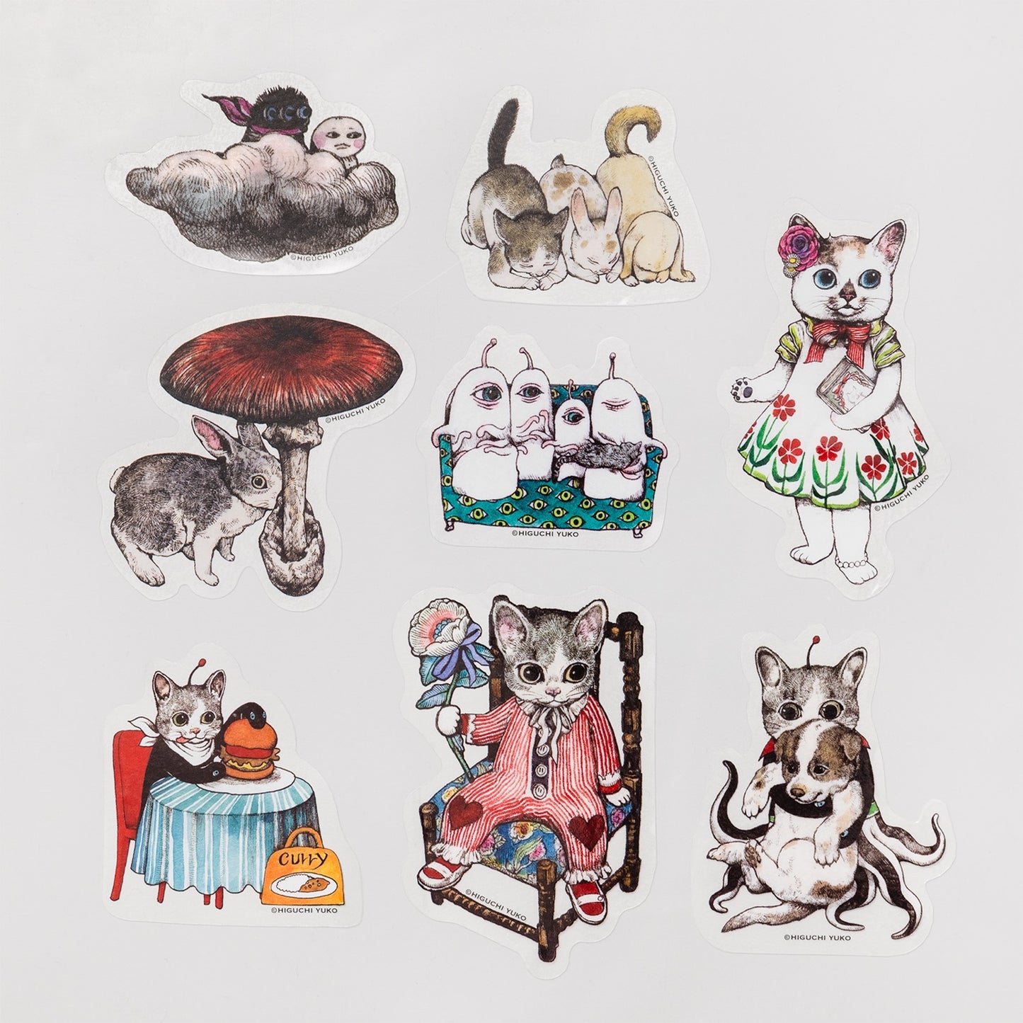 ステッカー いぬをかかえる