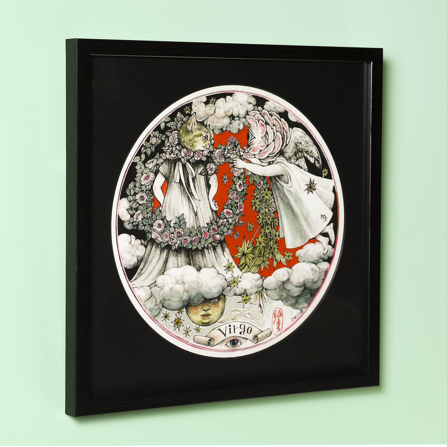 【額装】複製画 星座 Virgo