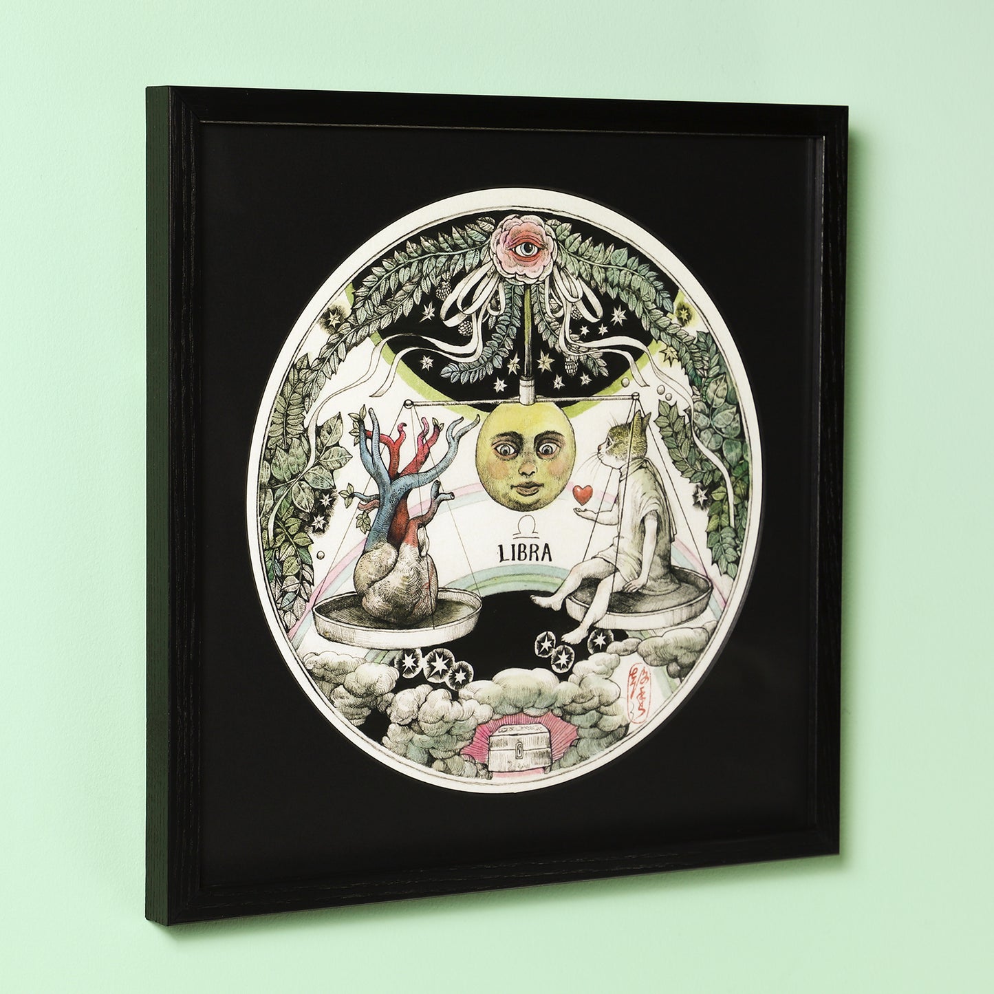 【額装】複製画 星座 Libra