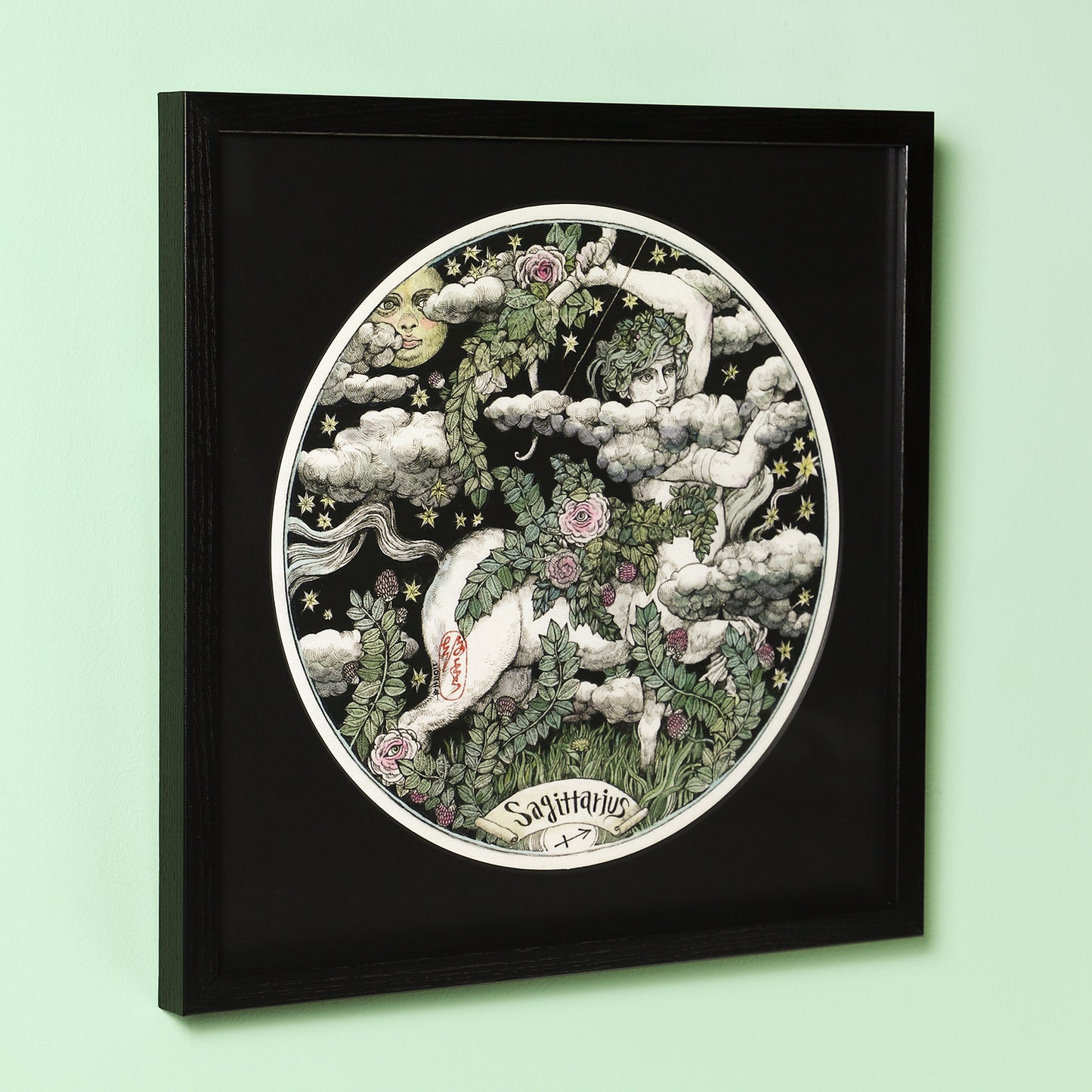 【額装】複製画 星座 Sagittarius