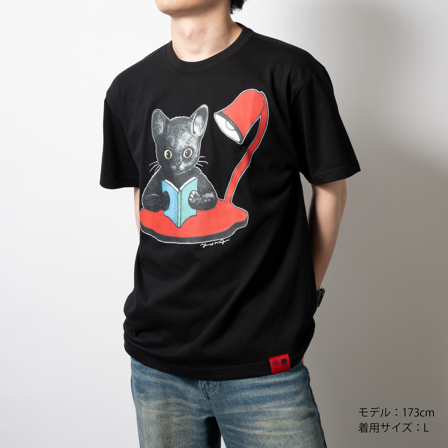 角川ホラー文庫30周年×ヒグチユウコ Tシャツ 夜の読書(ブラック)