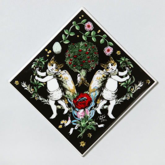 Kutani-yaki Ceramic plate BORIS