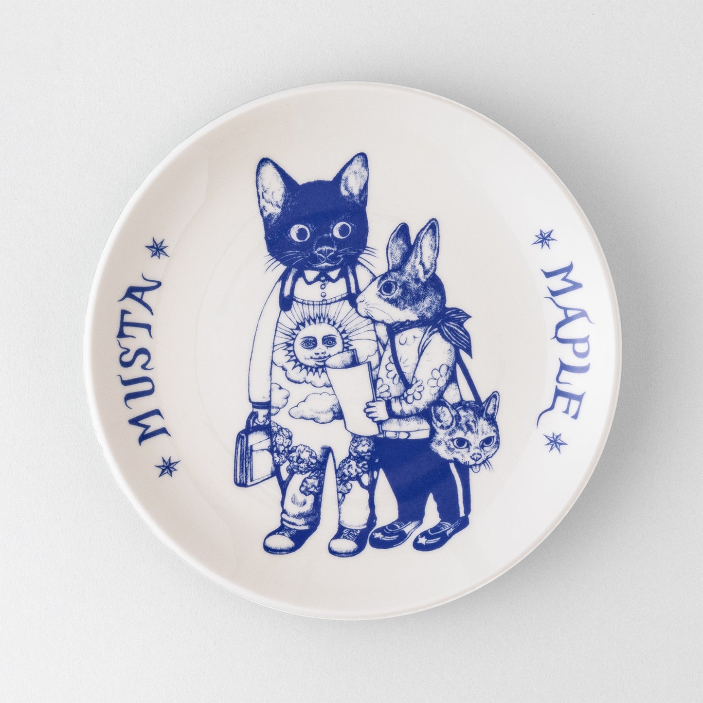 台湾展 絵皿F(MUSTA&MAPLE)