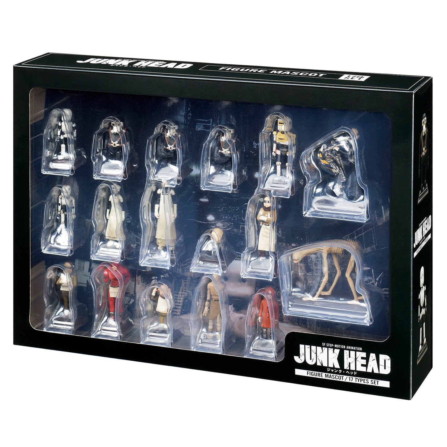 【Wサイン入りカード&オリジナルスリーブ付き】JUNK HEAD フィギュアマスコット17体セット