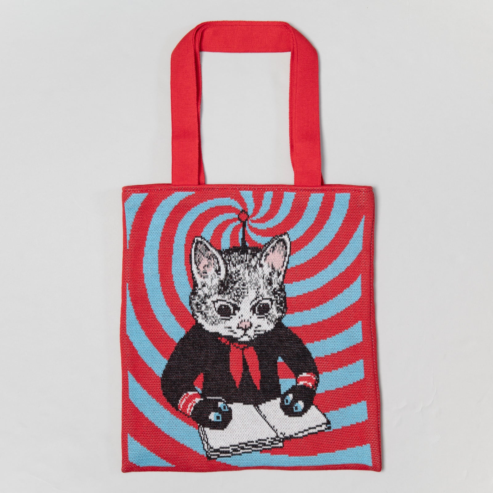 ニットトートバッグ GUSTAVEくん（勉強） – ボリス雑貨店