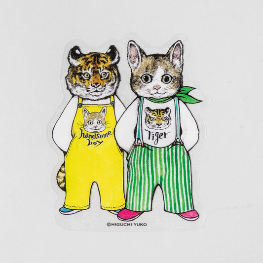 Sticker Tiger & Handsome boy