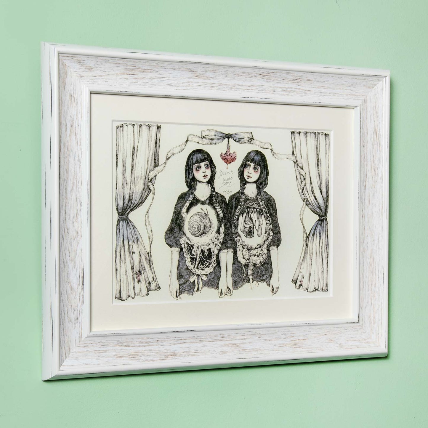 【額装】複製画 ghost・ふたりの少女
