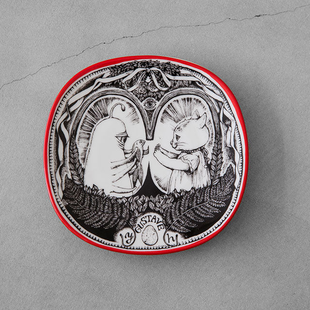 九谷焼・絵皿 ひとつめちゃんとこはる