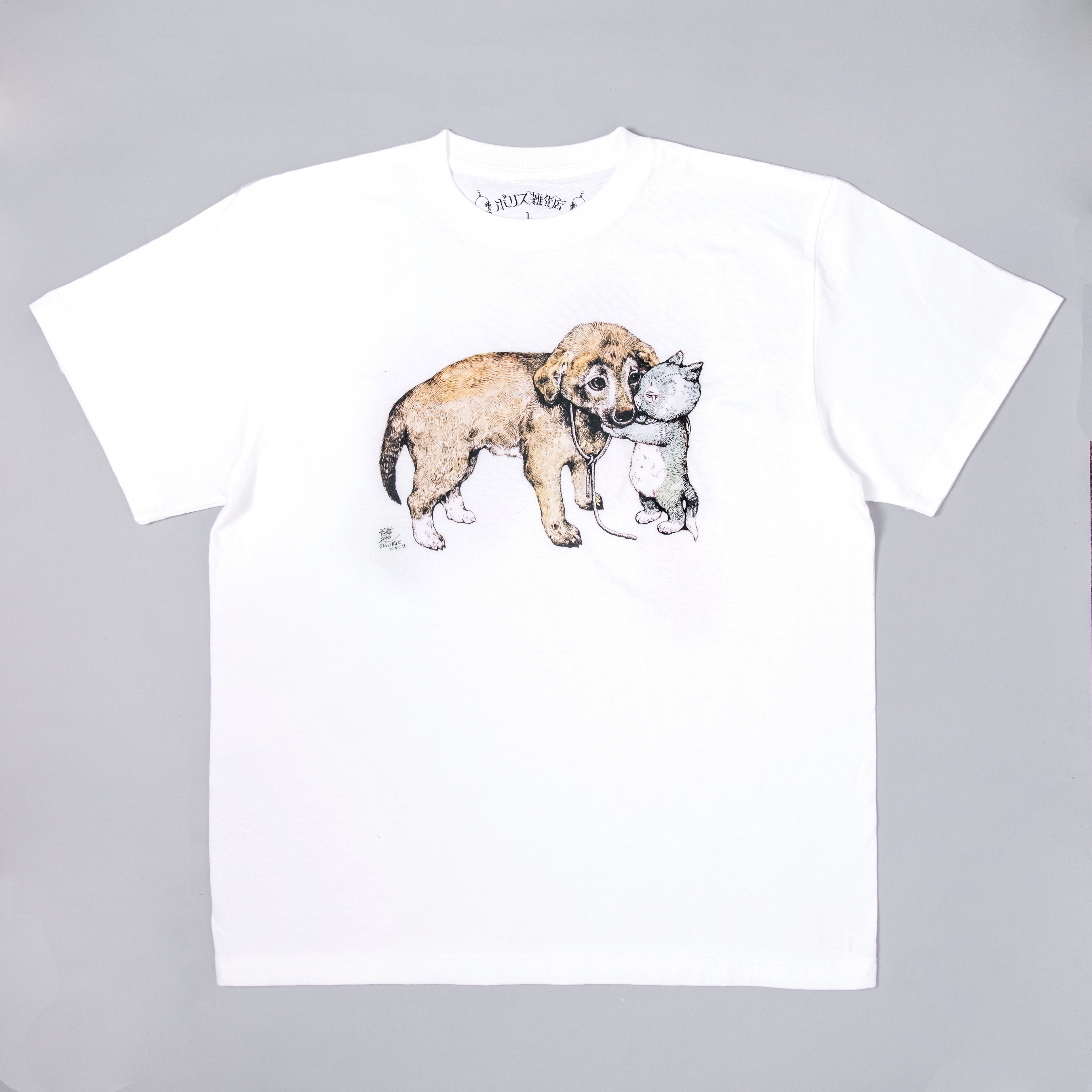 Tシャツ のらいぬとニャンコ – ボリス雑貨店