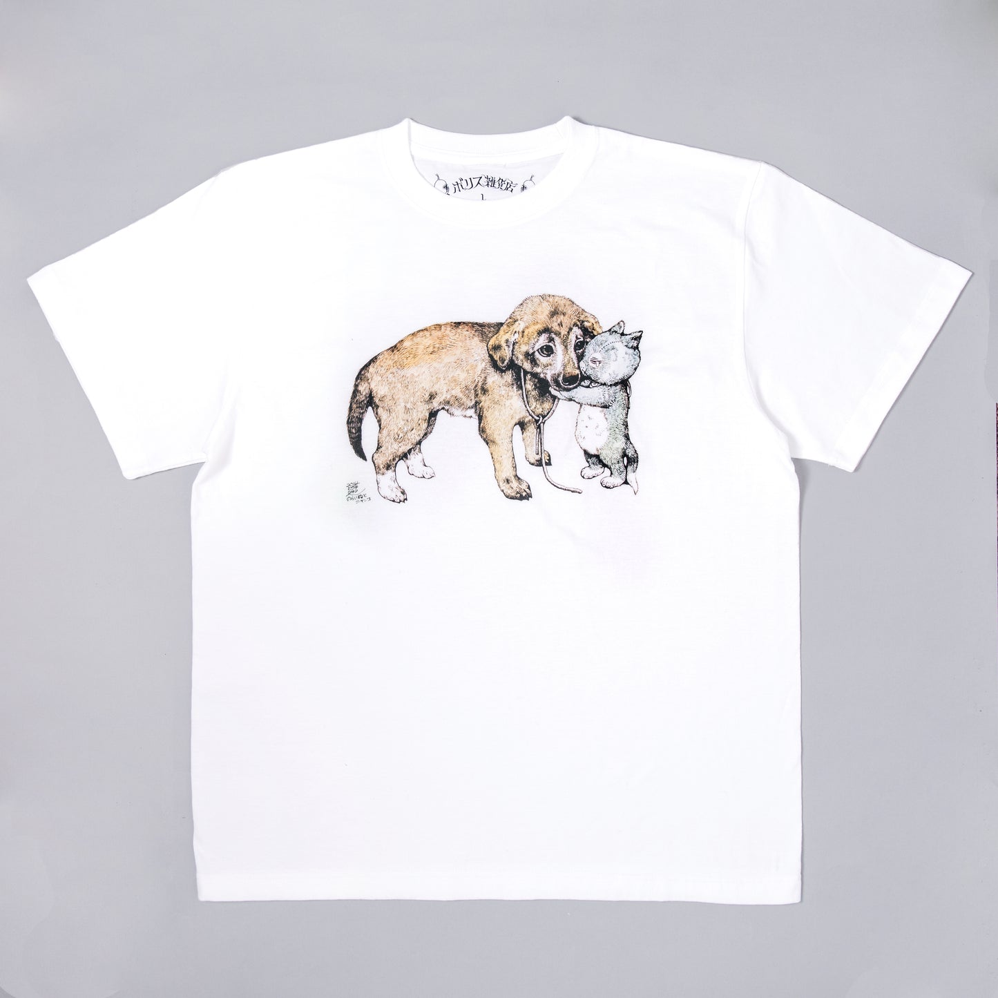 Tシャツ のらいぬとニャンコ