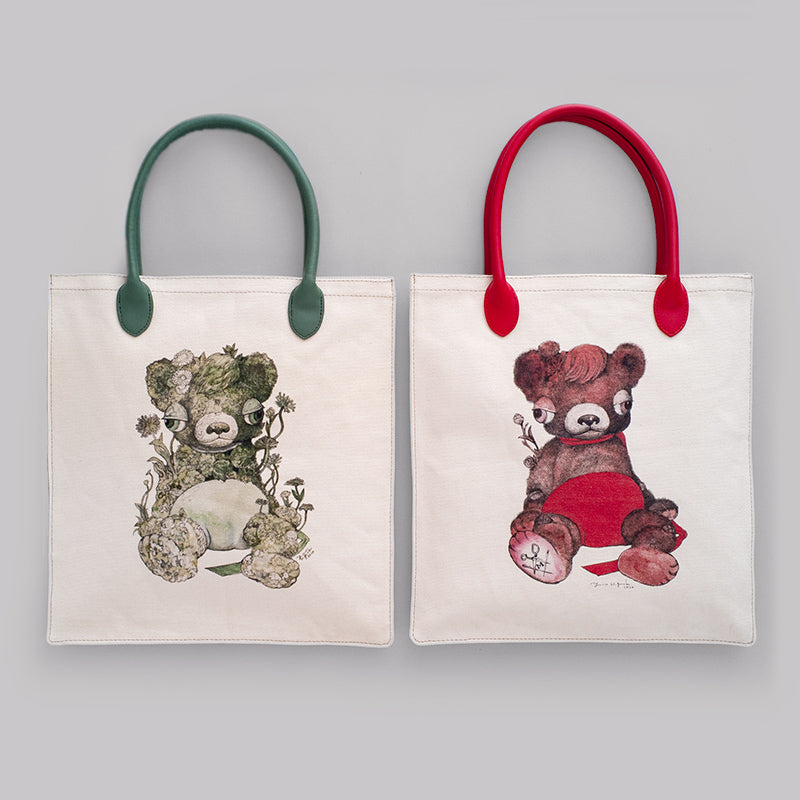 *受付終了*【受注生産】Bear トートバッグ グリーン