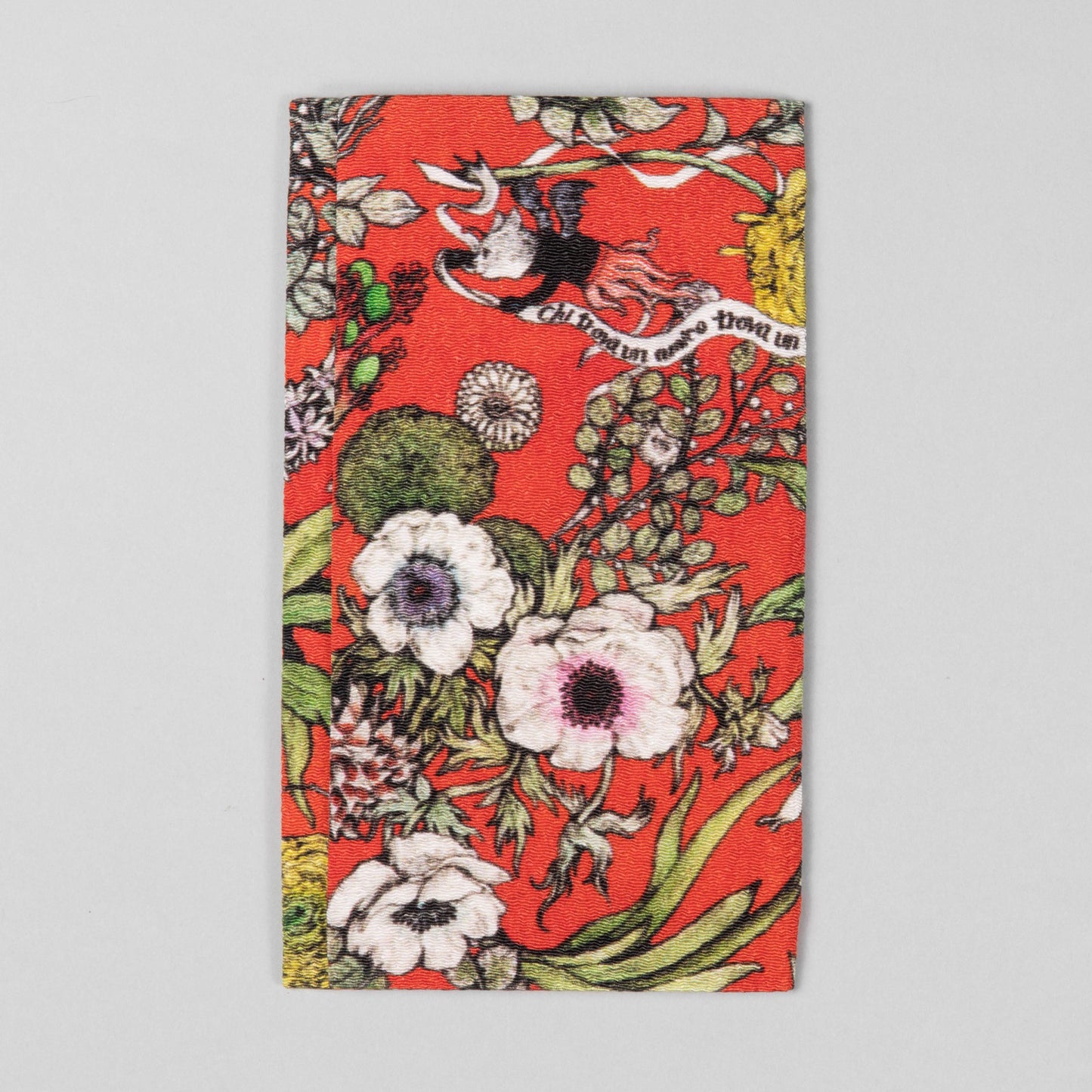 Boris rice cracker & red flower pattern fukusa set
