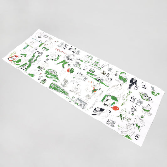 てぬぐい ひげとパンダとニャンコと