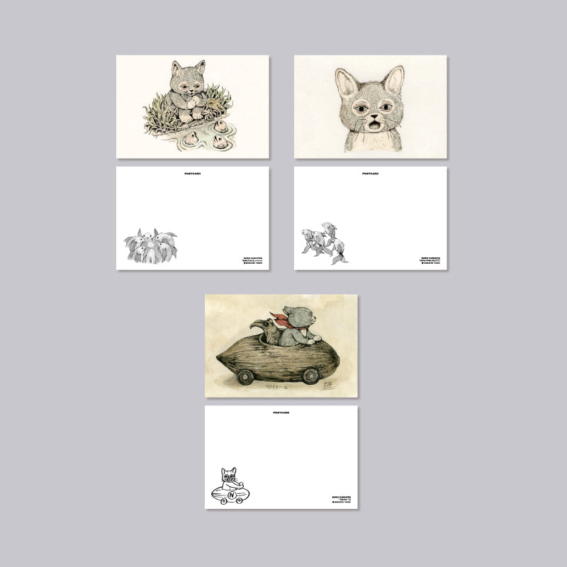 ポストカードセット こねことニャンコ