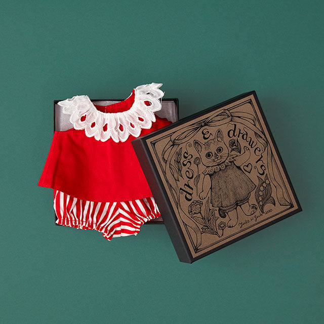 こはるの洋服 dress&drawers red