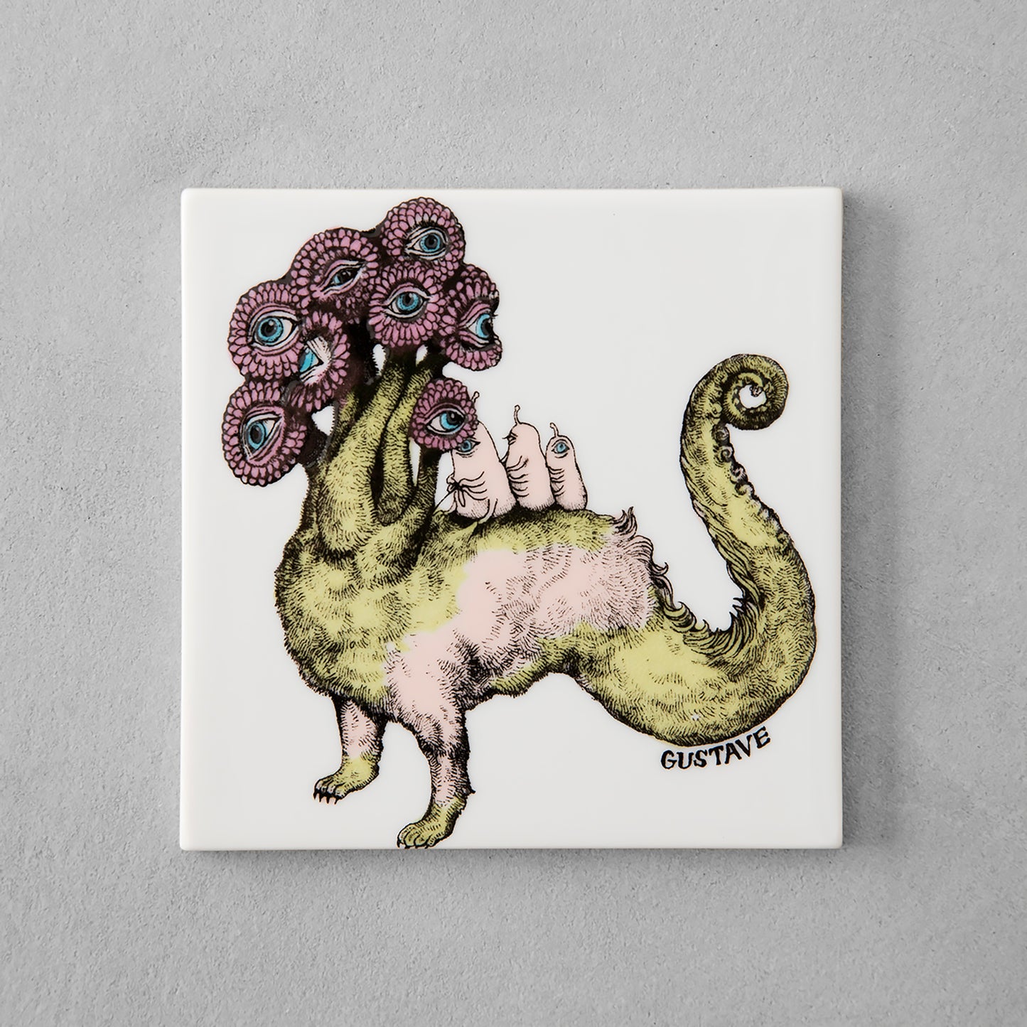陶板 Flower Dragon