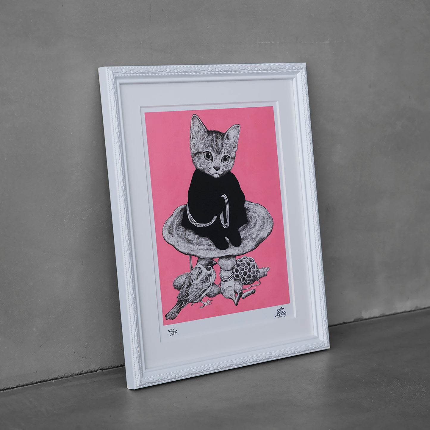 【額装】複製画 休憩