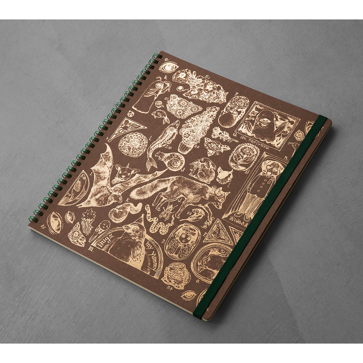 Whole surface foil stamped Ring Notebook Seal Zukan
