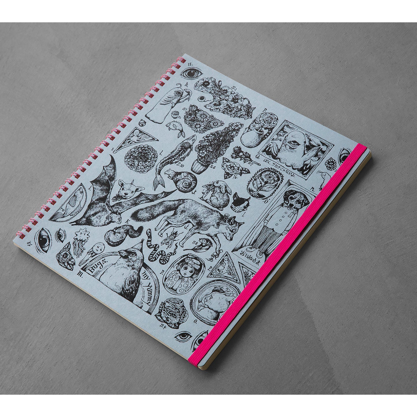 Whole surface foil stamped Ring Notebook Seal Zukan