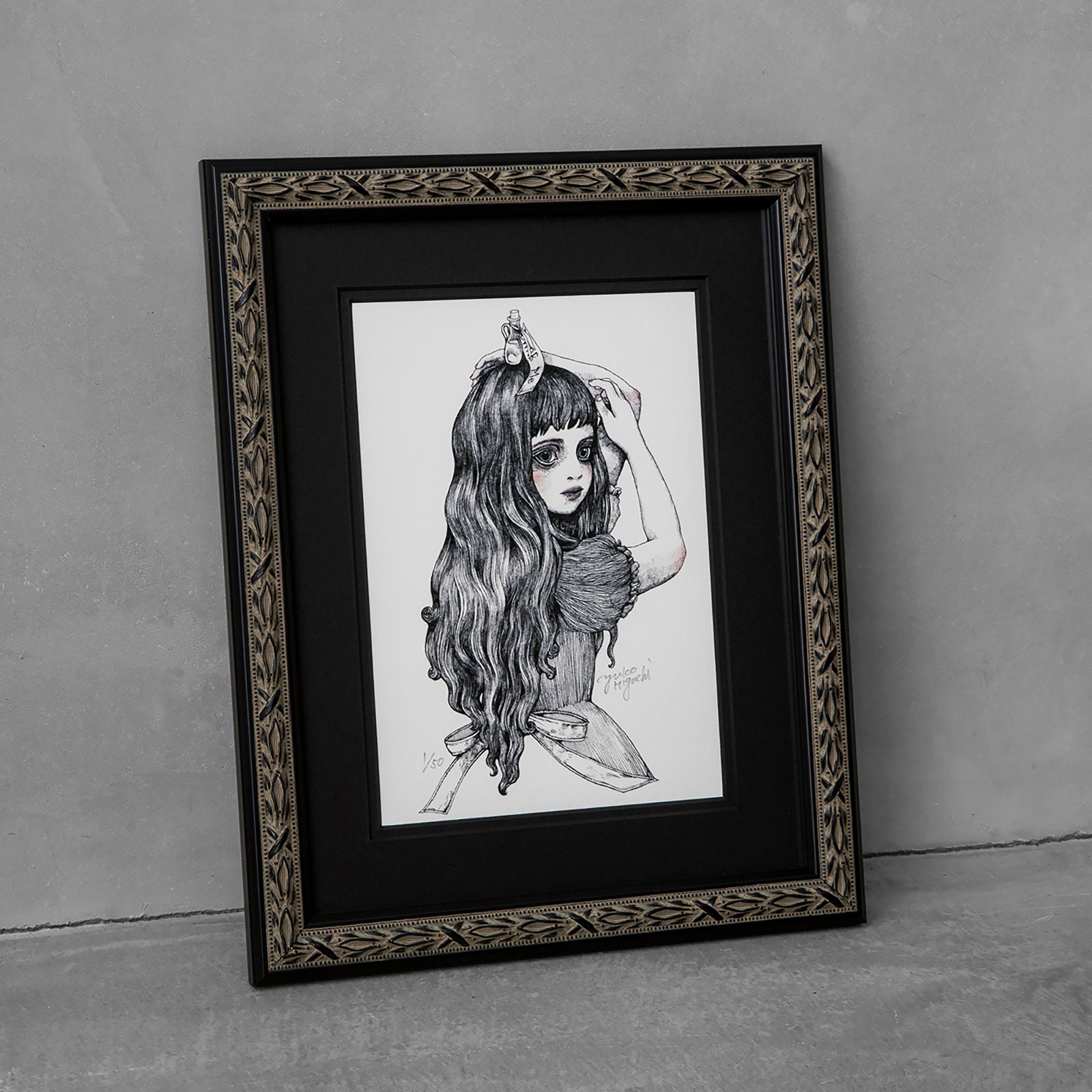 ヒグチユウコ「なかなおりのふり」複製画美術品/アンティーク