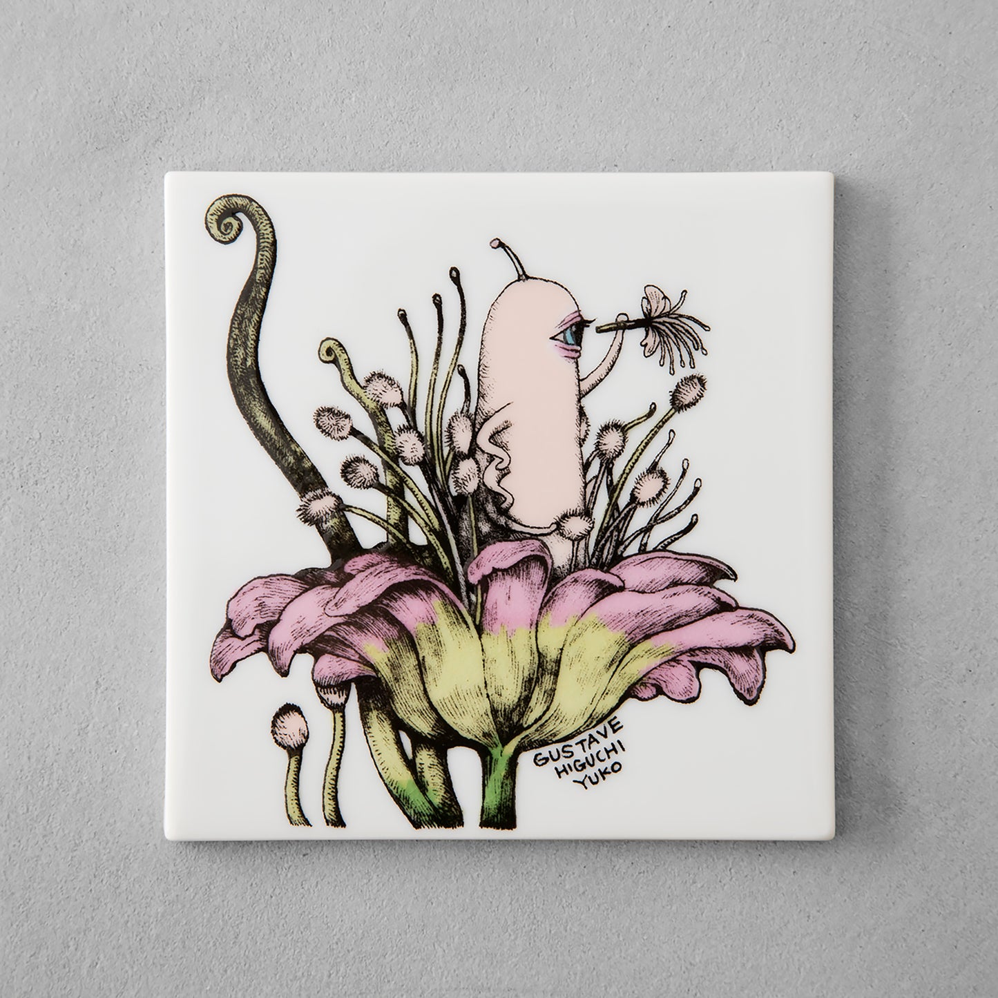 Ceramic plate Flower Hitotsume-chan