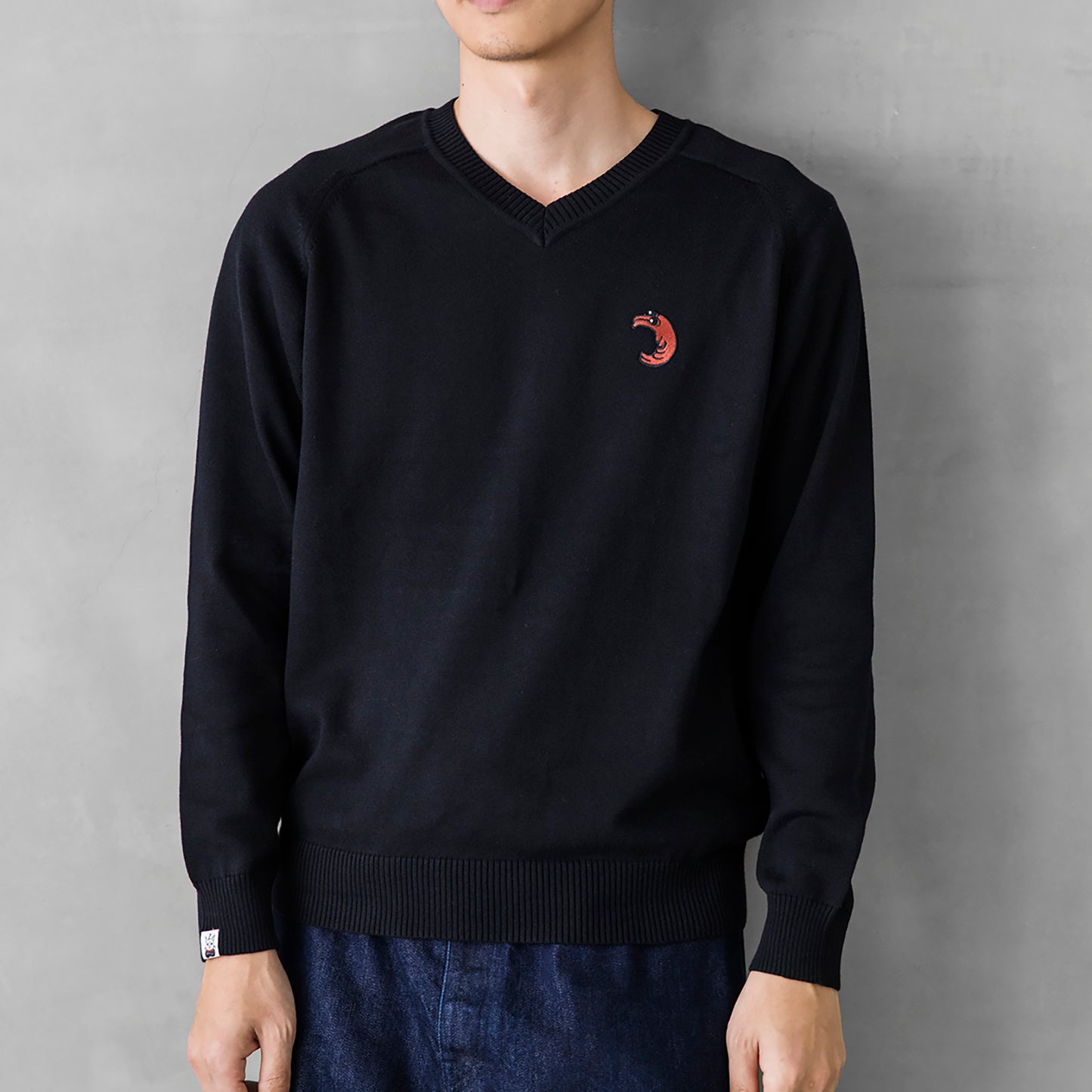 【あわせがい対象商品(ワッペン別売)】Vネックセーター ワッペン:左胸1個