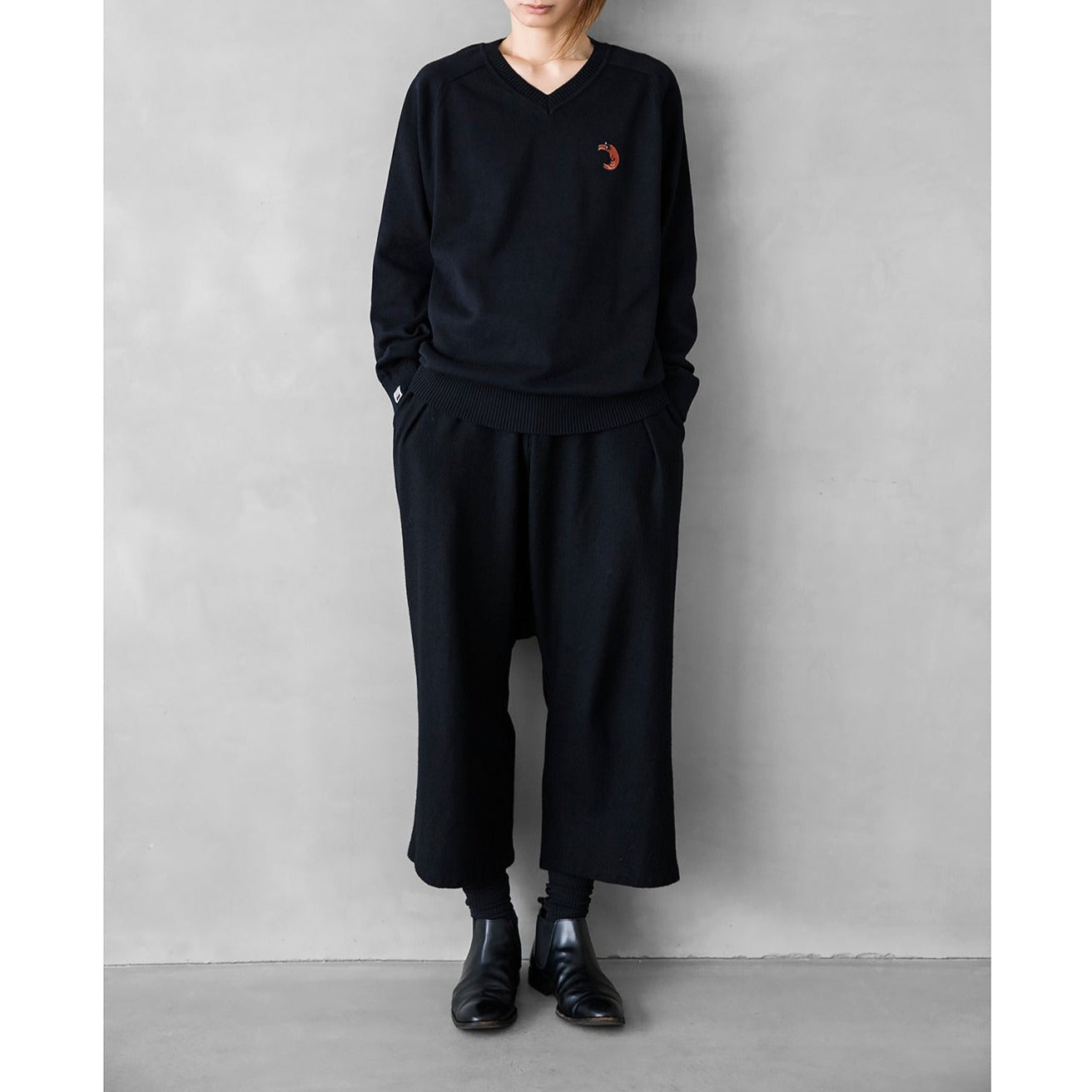 【あわせがい対象商品(ワッペン別売)】Vネックセーター ワッペン:左胸1個
