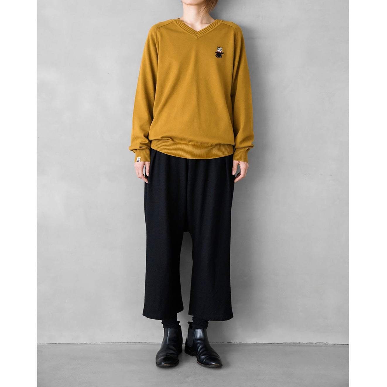 【あわせがい対象商品(ワッペン別売)】Vネックセーター ワッペン:左胸1個