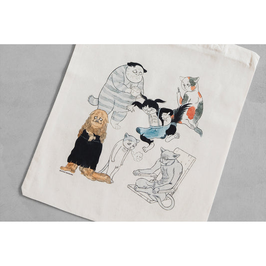 トートバッグ大 ひきずり猫