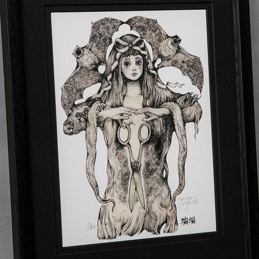 【額装】複製画 蝙蝠