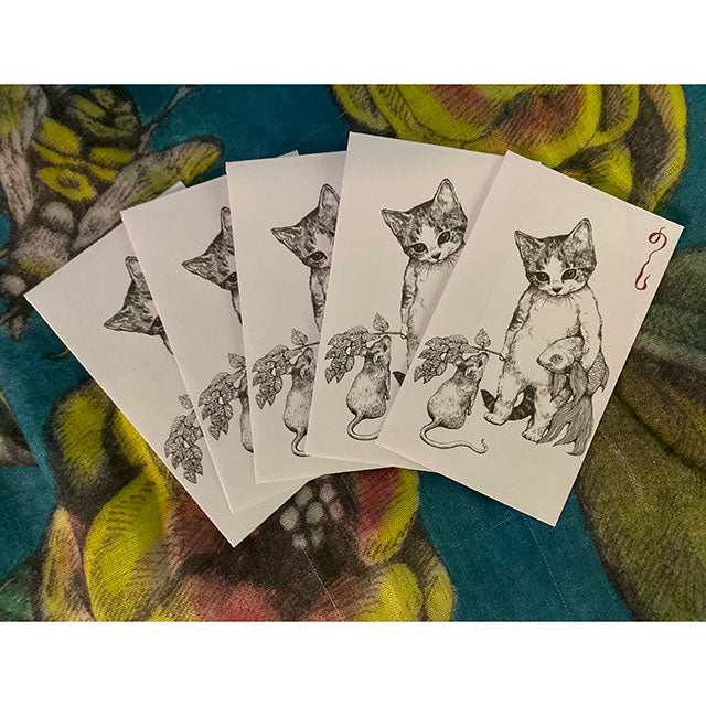 Small envelope Nezumi to Neko (5 pieces)