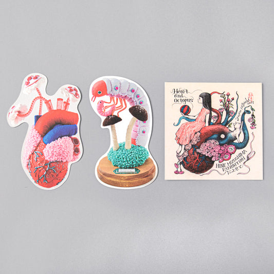 Hine Mizushima & Yuko Higuchi Postcard 3 piece set Heart