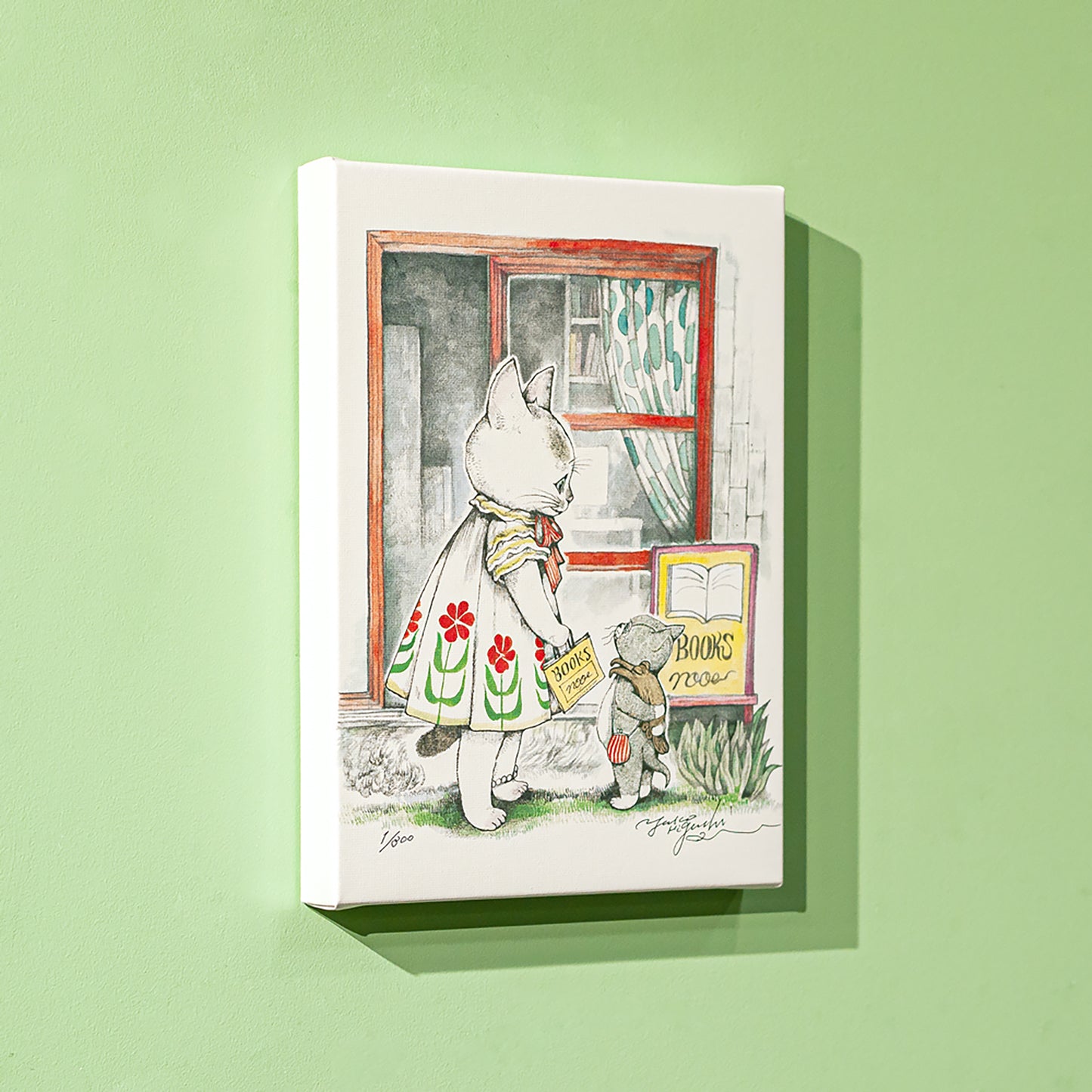 Reproduced painting Honya no Neko・Omiyage