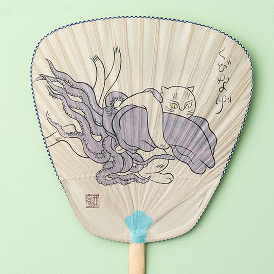 石黒亜矢子 団扇 猫又相撲きまりて