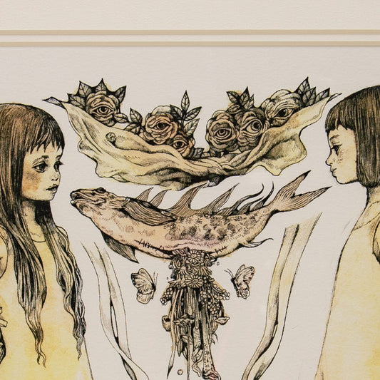 【額装】複製画 みえるわ