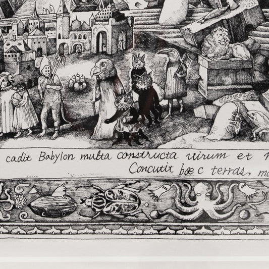 【額装】複製画 BABEL 崩壊