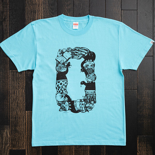 Tシャツ ゼロ バニラホワイト/アクアブルー