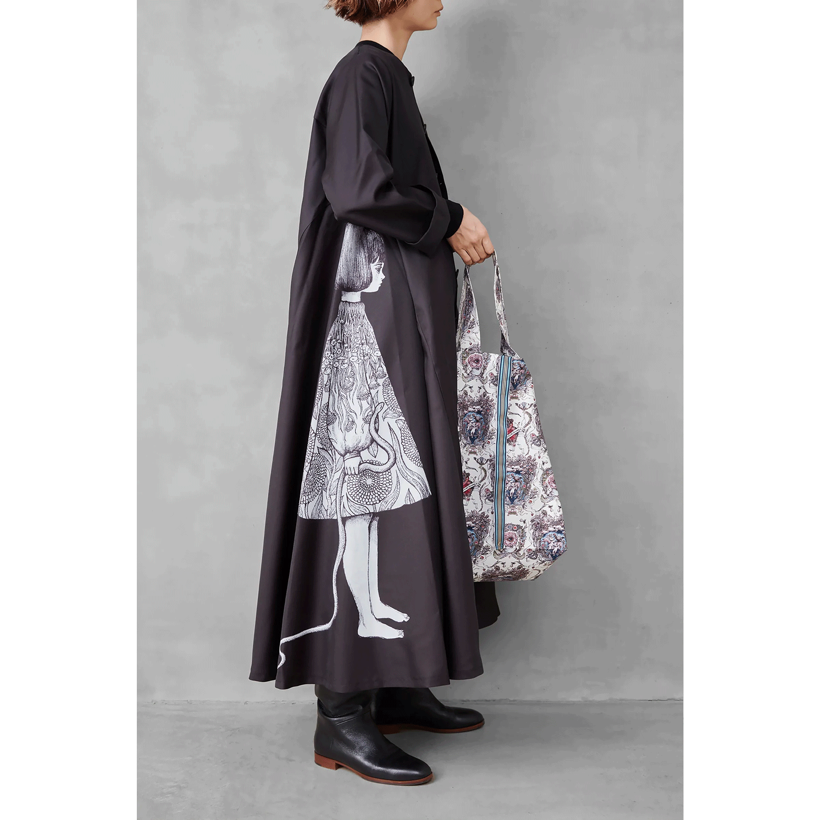 ヒグチユウコ】TWINSワンピース チュニック ゆったりシルエット ボリス ヒグチユウコ】TWINSワンピース チュニック ゆったりシルエット ボリス