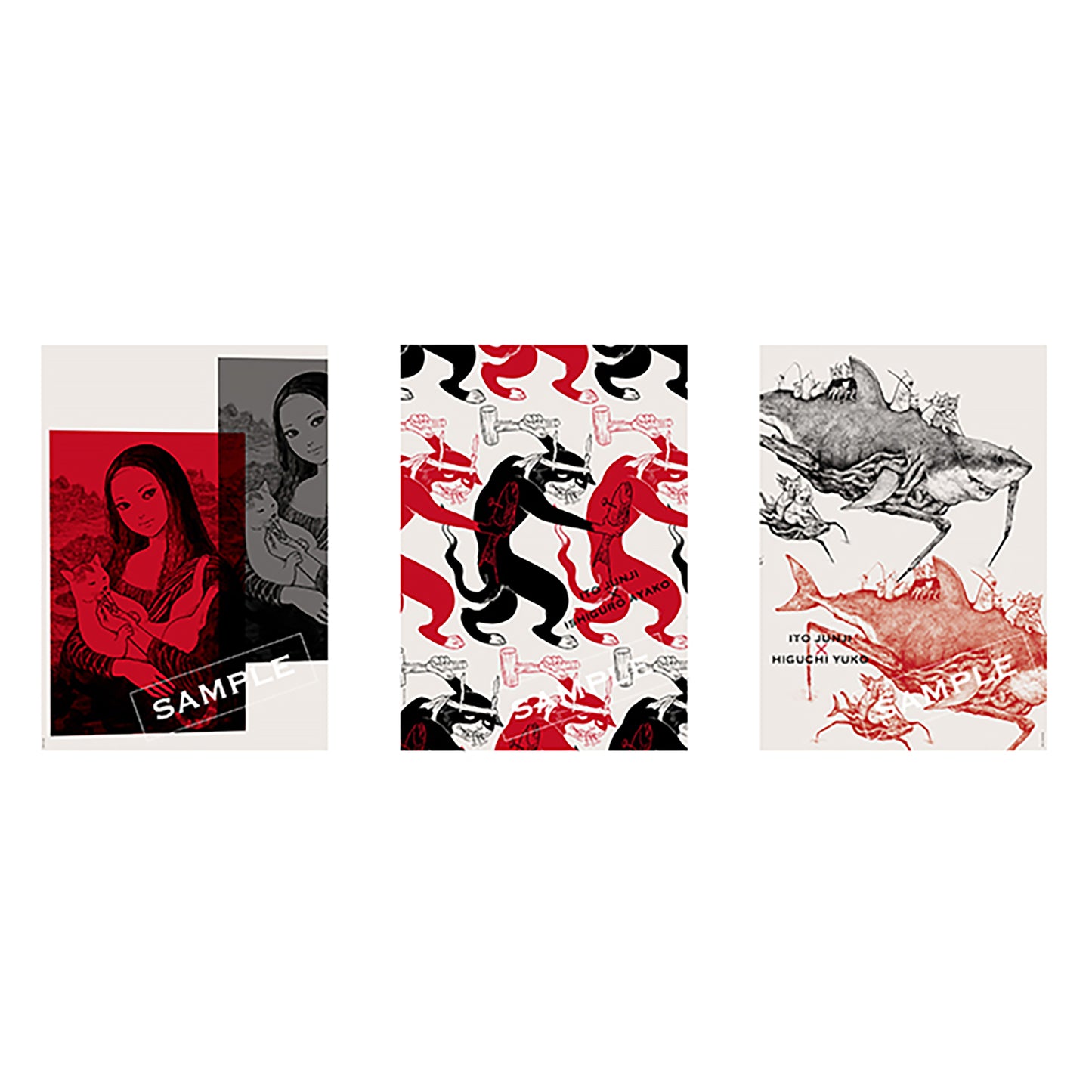 Poster Junji Ito & Homage Exhibition 3 pieces set