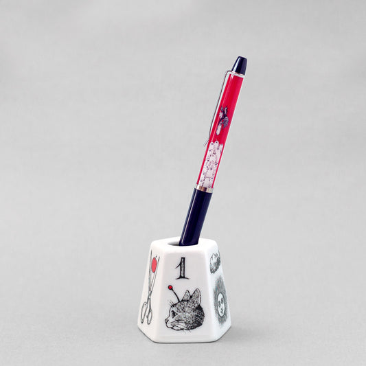 九谷焼 ペンスタンド 月と太陽