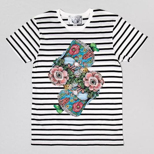 Tシャツ　しましま眼花ちゃんたち