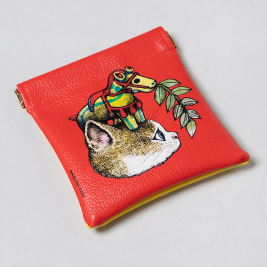 バネポーチ　おうまとねこ