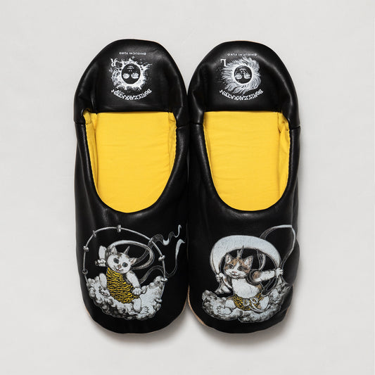 ルームシューズ　風神雷神