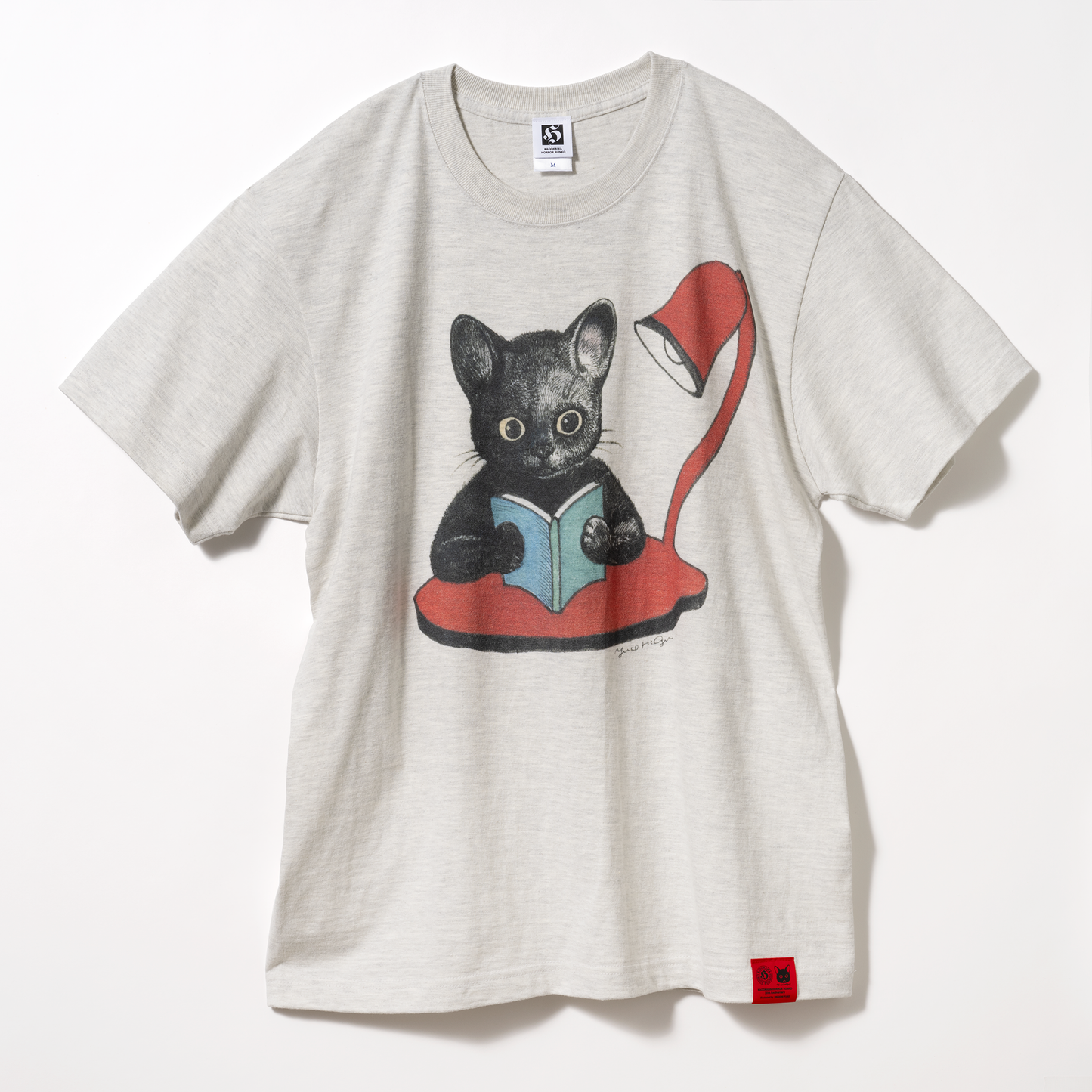 ヒグチユウコ 角Tシャツ(L) 大人気 完売品 ボリス雑貨店 新品 未開封 角川ホラー文庫30周年×ヒグチユウコ Tシャツ 夜の読書