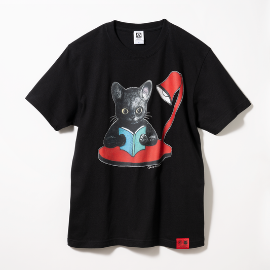 角川ホラー文庫30周年×ヒグチユウコ　Tシャツ　夜の読書（ブラック）