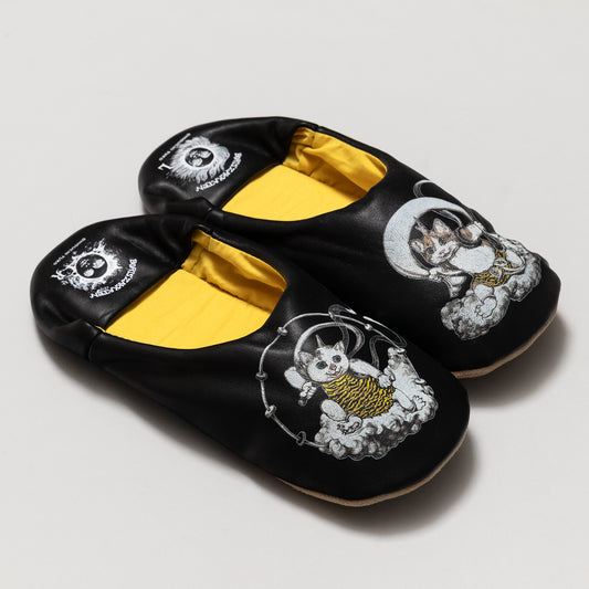 ルームシューズ　風神雷神